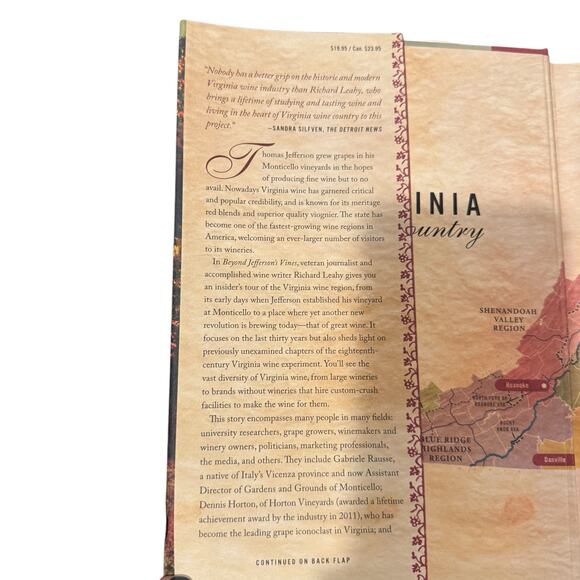 Beyond Jefferson’s Vineyard hardback book by Richard G. Leahy - Picture 2 of 6